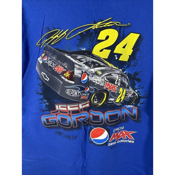 Vintage Y2k Jeff Gordon 24 Nascar Racing Shirt Pepsi Max Short Sleeve Sz Large - Picture 6 of 6
